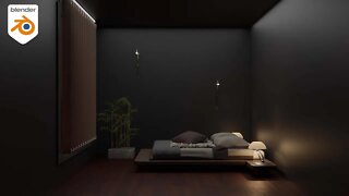 Bedroom Design made in #blender