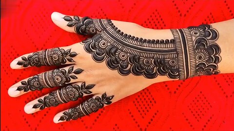 Backhand Mehndi Design | Easy mehndi design for beginners | Henna mehndi | Dulhan mehndi design