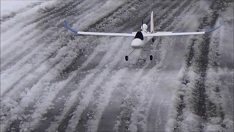 Shawn's Hobby King Bixler RC Plane in Snow Taken with Sony HDR-CX290 Handycam