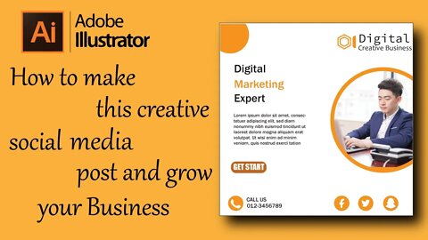 How to design a Social Media Ad | Graphic Design - Adobe Illustrator #socialmediaideas