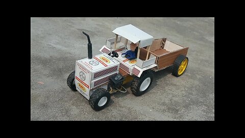 How to Make Matchbox Tractor At Home . Matchbox Tractor Maker . Toy Tractor DC Motor How to Make