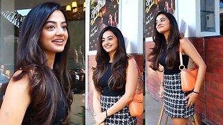 Helly Shah looks very pretty with cute smile At Royal Plaza