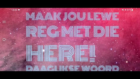 MAAK JOU LEWE REG MET DIE HERE!🙏-DAAGLIKSE WOORD