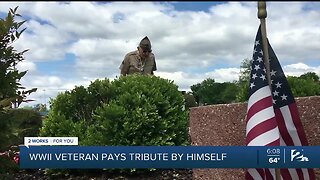 WWII vet pays tribute alone on V-E Day
