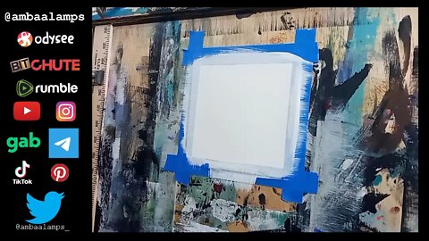 Oil Painting, White Gesso, Watercolor Paper, Oil on Paper “Schrödinger apartment part 3”