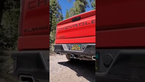 just a little trail fun at leavitt lake. #silverado #trailboss #leavittlake #offroad