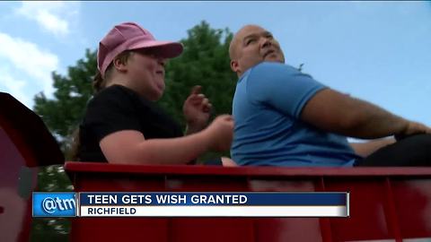 Richfield teen with rare genetic condition gets her wish granted