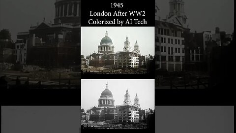 London 1945 After War in Colors. Rebuilding the city #ai #colorized #timemachine