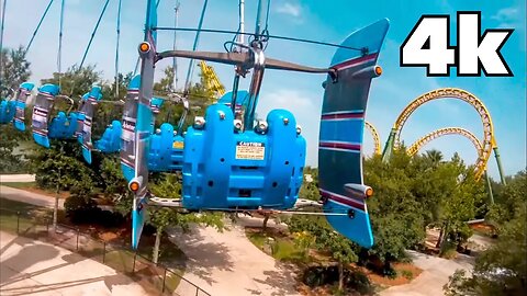 [4k] Aviator Flight Ride | Wild Adventures Theme Park