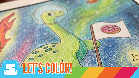 Let's Color | Dinos and Doughnuts - Galaxy Style