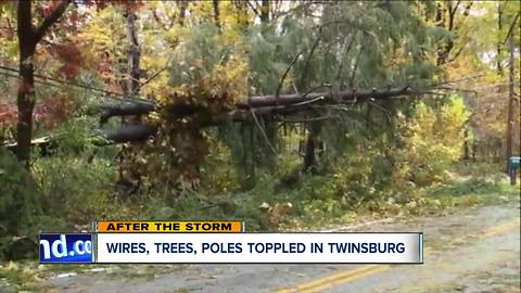 Nearly 10,000 Twinsburg-area customers without power due to fallen poles