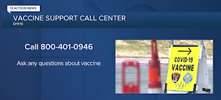 COVID-19 vaccine support call center