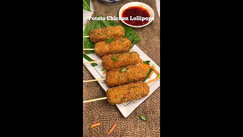 POTATO CHICKEN LOLLIPOPS | #potatolollipops #potatorolls #chickenrolls#chickensticks