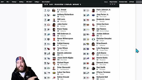 NFL Prediction Mock Draft 1.0