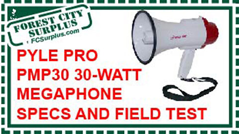 Pyle Pro PMP30 30-Watt Megaphone Specs And Field Test