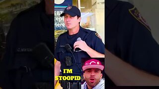 Frauditor AssElmo Debates Trespassing With Cops & Loses! #shorts