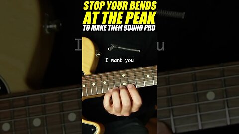Make your guitar bends sound PRO