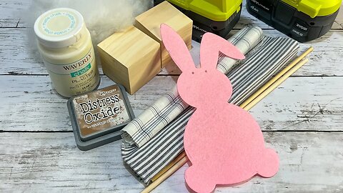 Farmhouse Style Fabric Bunnies || Using Dollar Tree Fabrics || Just 1 EASY DIY