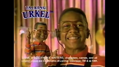 Steve Urkel: Talking Urkel Doll - Family Matters Toy Commercial 1991