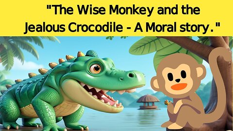 The Wise Monkey and the Jealous Crocodile - A Moral story" monkey story