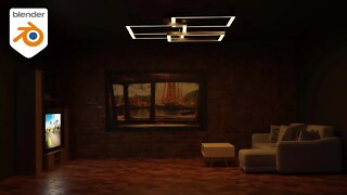 I've made Living Room Design using #blender