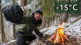 -15°C BushCraft Cooking in the winter snow