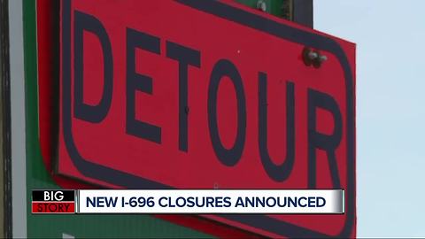 Westbound I-696 to close in Oakland County this weekend