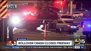 Rollover crash impacts traffic at Interstate 17/Glendale