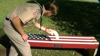 Teen builds benches for Veterans Memorial Park