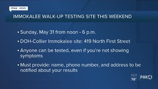 Immokalee Walk Up Test Site opens