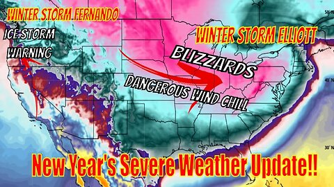 Dangerous Wind Chill & Blizzards Today, New Year's Severe Weather Update! - The WeatherMan Plus