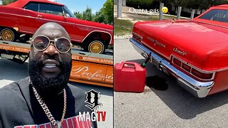 Rick Ross Runs Out Of Gas After Taking Delivery Of His 1966 Chevy Impala! ⛽️