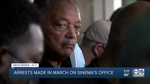 Rev. Jesse Jackson among those arrested during protest outside Sen. Sinema's office