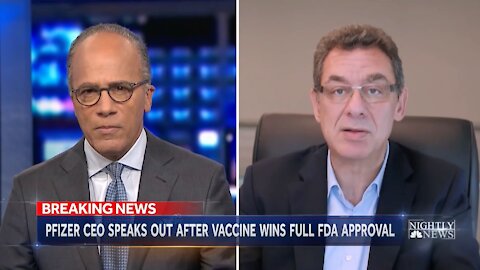 Pfizer CEO Speaks Out After Full FDA Approval Of COVID-19 Vaccine