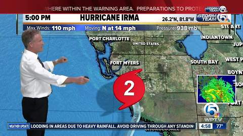 5pm Hurricane Irma update: 9/10/17