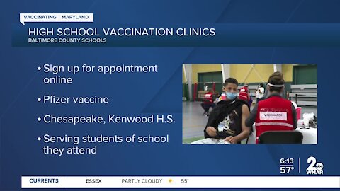 High school vaccination clinics