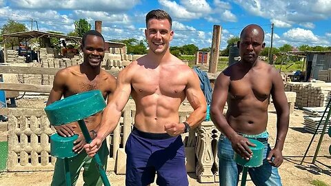 WORKING OUT AT AN AFRICAN CONSTRUCTION SITE 🇹🇿