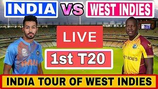🔴LIVE CRICKET MATCH TODAY | CRICKET LIVE | 1st T20 | Ind vs WI LIVE MATCH TODAY | Cricket 22
