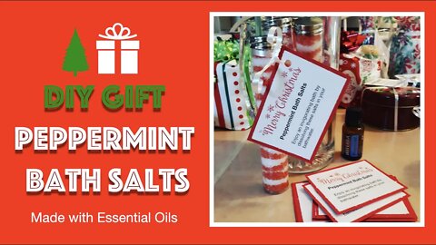 Peppermint Bath Salts DIY Gift with Essential Oils