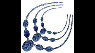 Sodalite Blue Chunky Necklace Gifts Jewelry high quality Genuine Gemstone choker 20231027-09-08