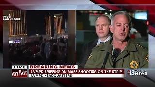 Las Vegas police brief the media on Las Vegas Strip shooting