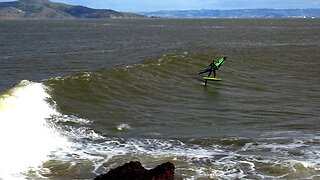 Wing Foiling All Time Fort Point Surf Session