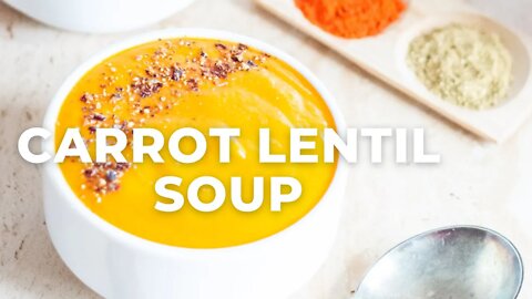 CARROT LENTIL SOUP | INSTANT POT SOUP RECIPE - Flavours Treat