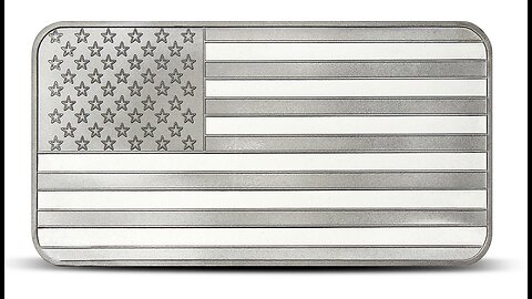 10 oz SilverTowne American Flag Silver Bar (New) #005 LIMITED TO 4 TICKETS MAX PER PERSON