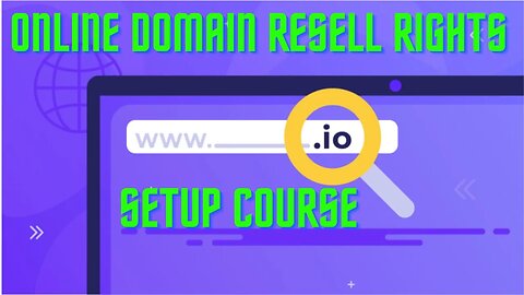 Online Domain Resell Rights Setup Course no: 3 - Hosting account 2023