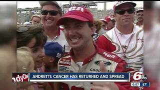 Retired race car driver John Andretti's cancer has returned and spread