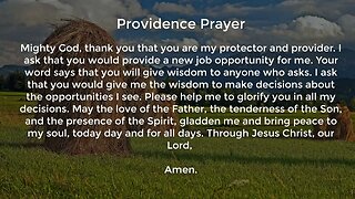 Providence Prayer (Prayer for a New Job Opportunity)