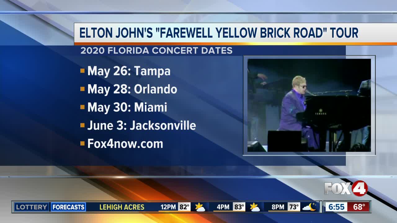 Elton John announces four Florida dates on farewell tour in 2020
