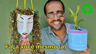 2 IDEIAS LINDAS - VASO BONECA | Feito de galão de Água Sanitária | FAÇA VOCÊ MESMO