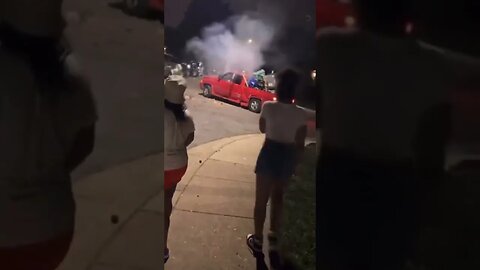 Woman Throws Fireworks INTO A CAR